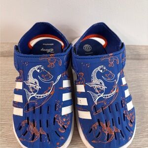 adidas Kids Blue Water Shoes with Fun Design